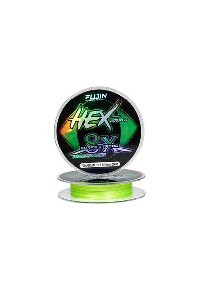 Fujin Hex Braid 8x 300mt Fluo Green Pe Ip Misina