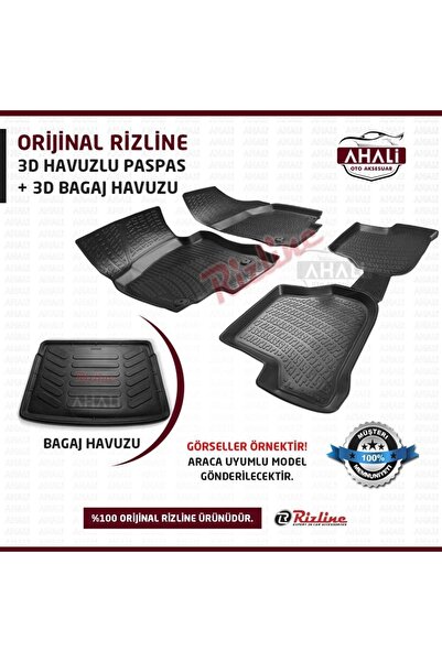 Rizline Renault Koleos 2016 Sonrası 3d Bagaj Havuzu + Paspas Set