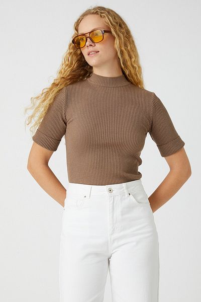 Koton Pullover - Braun - Relaxed Fit