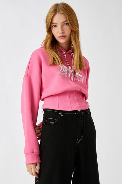 Koton Women's Pink Sweatshirt 3WAL10392IK