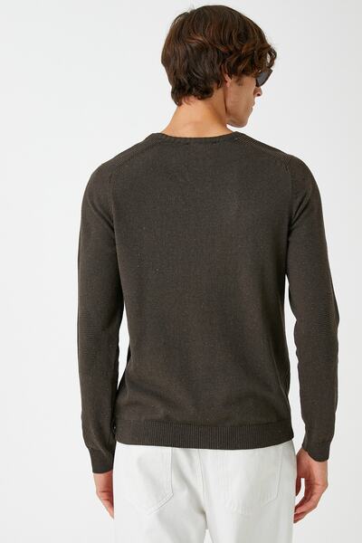 Koton Brauner Herrenpullover 3WAM70013HT