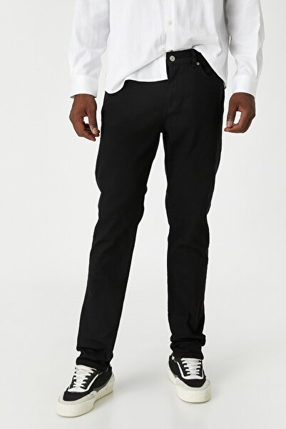 Koton Schwarze Jeans mit Taschendetail