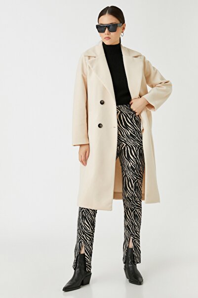 Koton Dámský béžový kabát 3WAK00202EW