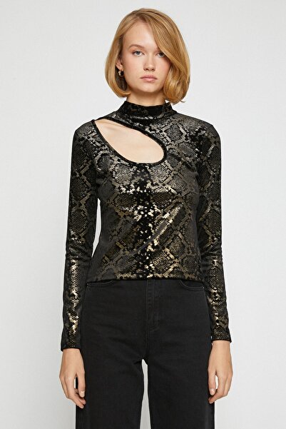 Koton Γυναικείο Μαύρο T-Shirt 3WAK50014EK