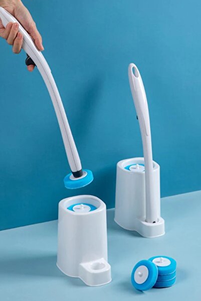 Ecuy Tek Kullanımlık Tuvalet Fırçası El Değmeden Kullanım, Deterjanlı Klozet ...