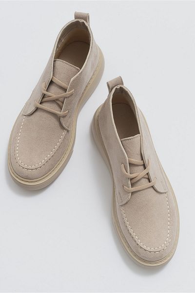 LuviShoes Dámské semišové boty Valve Beige