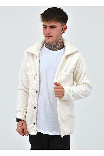 ModaTEKS Unisex Λευκό Λούτρινο Fleece