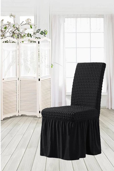 BASHTUGH TİCARET Bashtugh Chair Cover Wrapped Skirt Elastic Washable Standard...