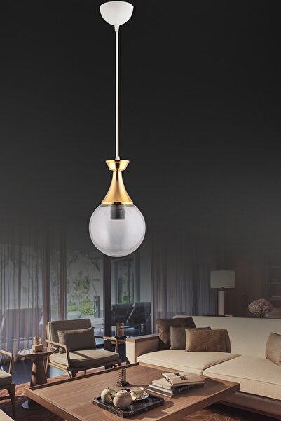 GYK LİGHT Minel Beyaza Gold Detaylı Tekli Modern Aydınlatma