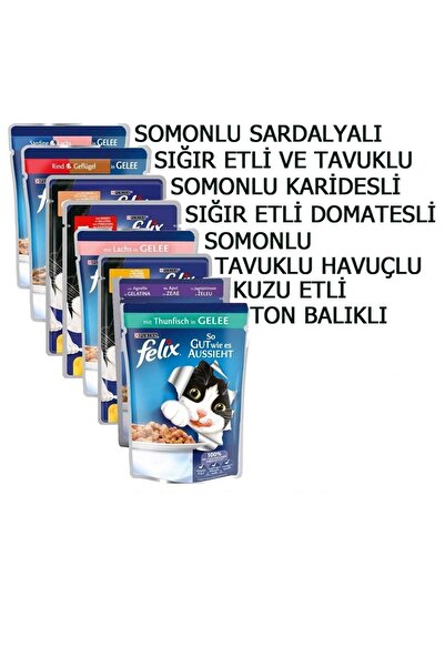 FELIX Pouch Kedi Maması Karışık 5 Adet
