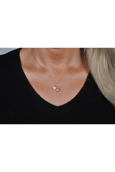 EZİLA SİLVER Manolya Çiçekli Gümüş Harfli Kolye [ G ]