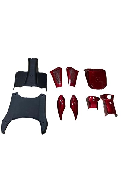 OEM Kırmızı Kaporta Set - 9 Parça Kuba K4 - Yuki Jupiter - Stmax Cobra2000