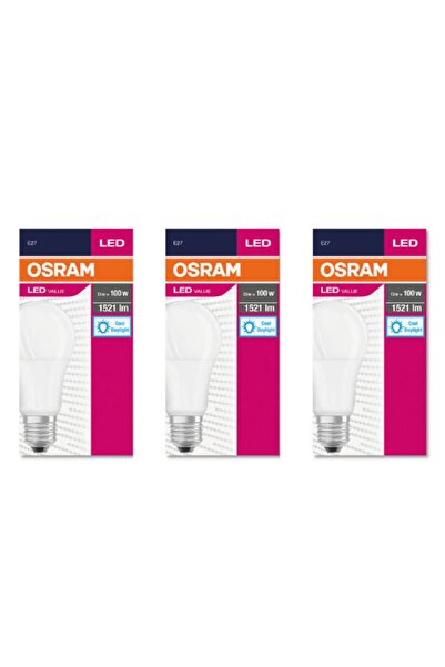 Osram Led Value 13w Beyaz Işık E-27 1521lm Ampul 3 Lü Paket