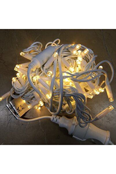 ACK 10 Metre Dış Mekan Ip65 Eklenebilir Beyaz Kablo Günışığı Işık Rengi Sabit 100 Ledli Yılbaşı Süsü