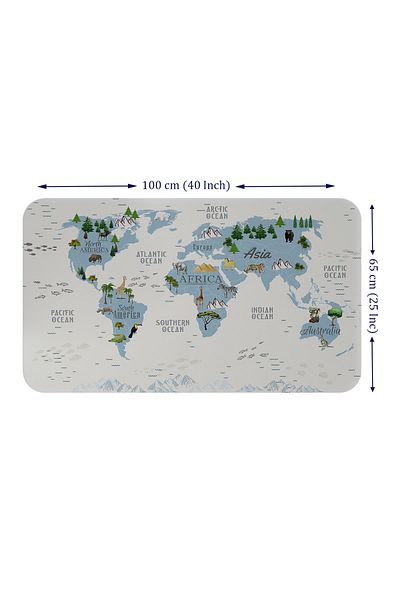 HARGE Educational World Map World Atlas Children's and Baby's Room Wall Sticker