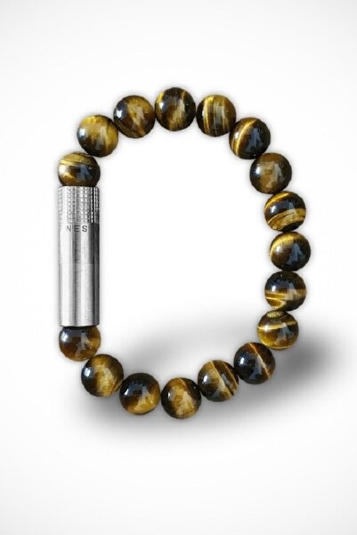 Les Fines Lames Punch Bileklik Steel Tiger Eye - S