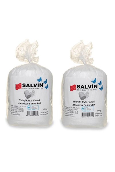 salvin Hidrofil Rulo Pamuk 1 Kg 1000 Gr 2 Adet