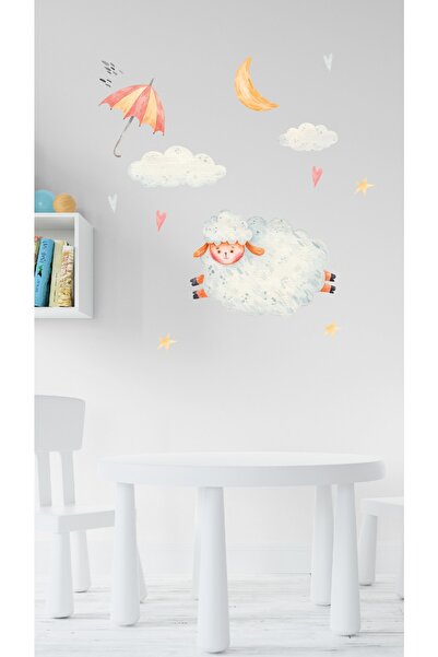 Kuzu Temalı Çocuk Bebek Odası Sticker Seti