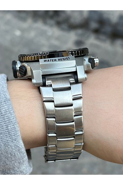 Joefox Digital Analog Men's Steel Cord Wrist Watch 1912g