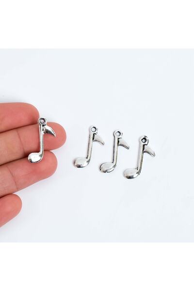 yfhobi 5 Adet - 23 Mm Müzik Nota Anahtarı Desenli Metal Uç, Takı Malzemesi, B...