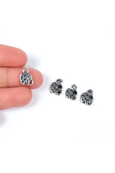 yfhobi 6 Adet - 12 Mm Fil Desenli Metal Uç, Takı Malzemesi, Boyalı Gümüş Kaplama