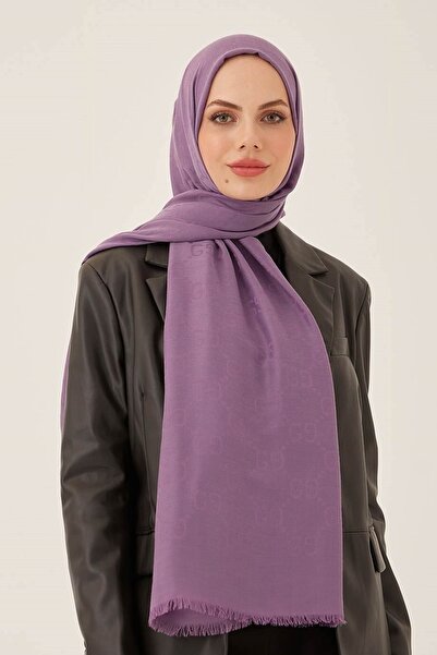 LOSYANA Şal din bumbac jacquard cu model G Lavanda