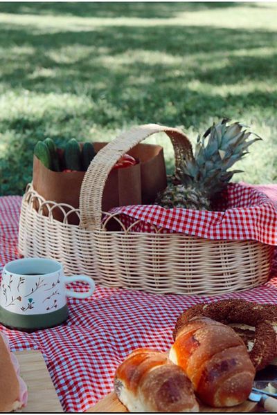gudelidekor Wicker Bamboo Rattan Picnic Basket