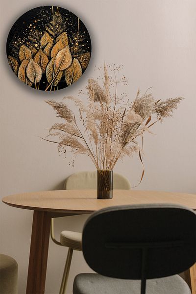 Nod Pictură din lemn cu frunze, casă, sufragerie, dormitor, hol, ornament de decorare a peretelui de birou