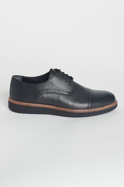 ALTINYILDIZ CLASSICS Men's Black 100% Leather Casual Shoes