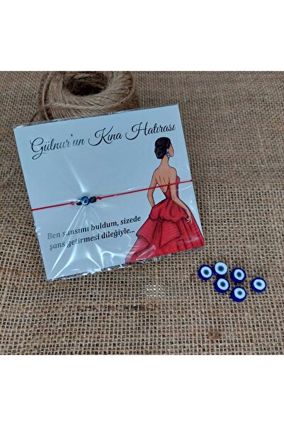 TREND 30 Adet Kına Hediyelik Şans Bilekliği Nazar Boncuklu