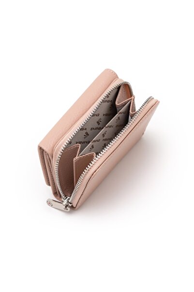 Eminsa Pudra Hakiki Deri Kadın Cüzdanı