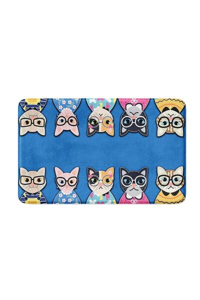 Cute Design Microfiber Bath Mat, Non-Slip Base, Machine Washable (40x60)