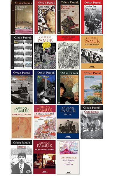 Yapı Kredi Yayınları Orhan Pamuk 19 Kitaplık Dev Set