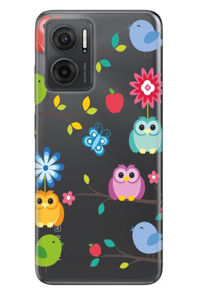 Cekuonline Case for Xiaomi Redmi Note 11E 0,4mm Silicone Patterned Color Wings