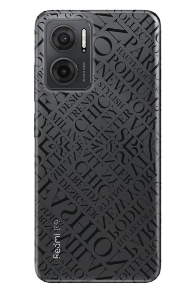 Cekuonline Xiaomi Redmi Note 11E Case 0.4mm Silicone Patterned Fashion City
