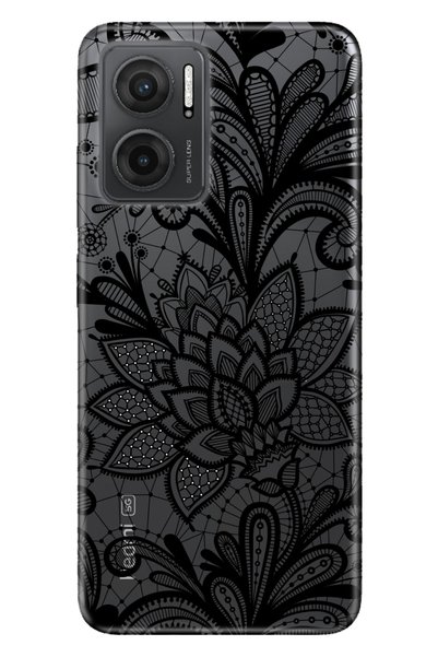 Cekuonline Xiaomi Redmi Note 11E Case 0.4mm Silicone Patterned Mandala Rose
