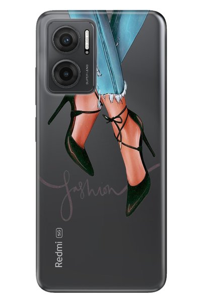 Cekuonline Xiaomi Redmi 10 5g Case 0.4mm Silicone Patterned Fashion