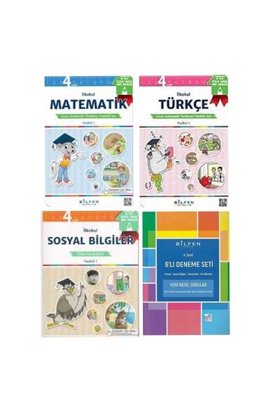 Bilfen Yayınları 4. Sınıf Matematik Konu Fasikülleri Türkçe Fasikülleri Sosya...