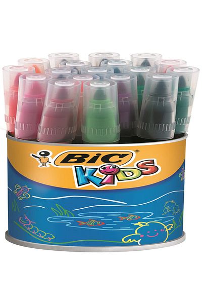 Bic Felted Paint Pen Visa Brush Tip 18 Colors828965 1 Pack of 12 Pieces