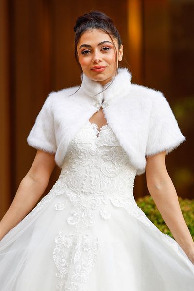 Turkuaz Νύφη Etol, Γούνα, Παλτό, Γούνινο Γιλέκο Off White