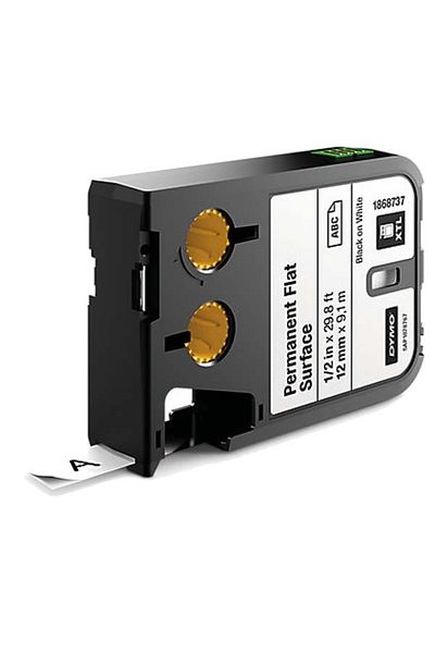Dymo Xtl Σταθερή επίπεδη επιφάνεια πολυεστέρα, 12mmx 9,1 M, Λευκό/μαύρο 1868737