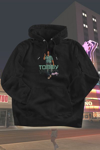 Grove Fashion Φούτερ Gta Tommy Hooded Two Thread Raster Oversize Φούτερ με κουκούλα
