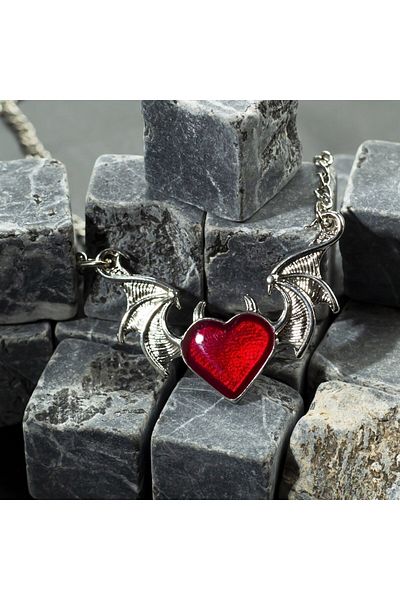 Touz Blunt Blunt Devil Red Heart Necklace