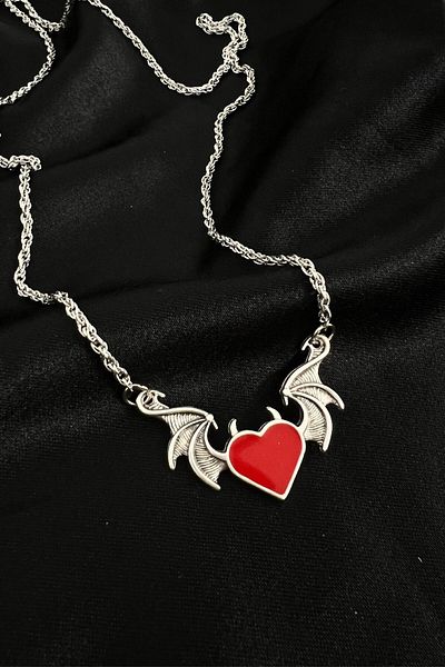 Touz Blunt Blunt Devil Red Heart Necklace