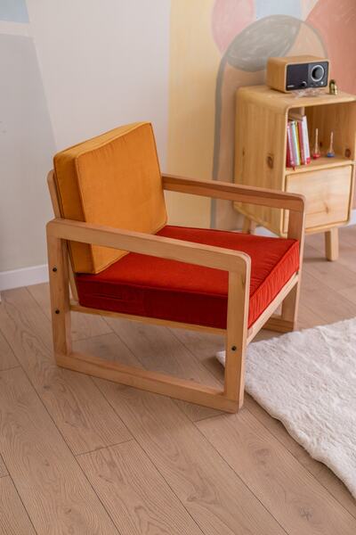 Quppa Home 'dan Masif Kayın Ağacı El Işçiliği Iskandinav Koltuk - Qp-dz-623