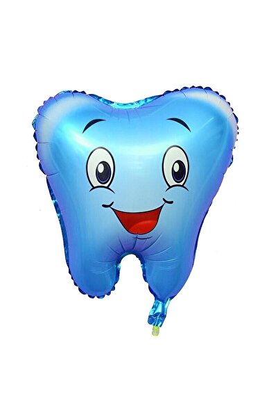 DÜVENCİ TİCARET Foil Balloon Tooth Blue