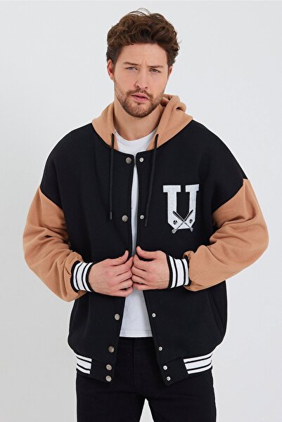 VOLT CLOTHİNG Jachetă de colegiu unisex cu glugă brodata SUA