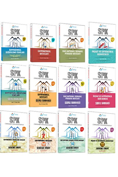 Finansed Yayınları Finansed Spk Gayrimenkul Grubu Konu + Soru + Deneme 12 Li Set