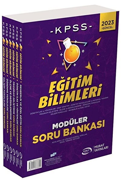 Murat Yayınları Murat 2023 Kpss Eğitim Bilimleri Soru Bankası Modüler Set Çöz...