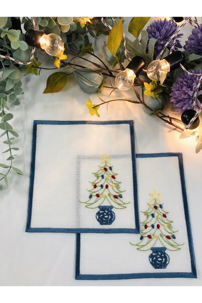 Peno Concept Yılbaşı Konseptli Ikili Kokteyl Peçetesi Nakışlı, Dertsiz Garden...